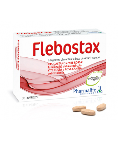Pharmalife Research Flebostax 30 Compresse - Integratore alimentare per gambe gonfie e pesanti
