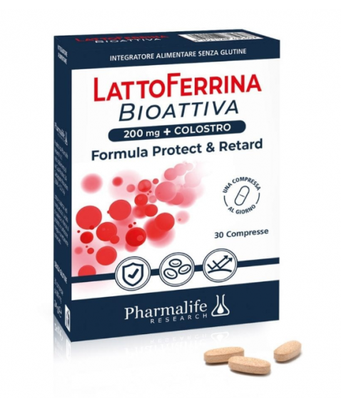Pharmalife Research Lattoferrina Bioattiva 30 Compresse - Integratore alimentare a base di lattoferrina e colostro 