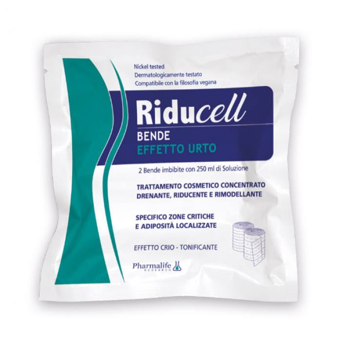Pharmalife Research Riducell Bende Effetto 2 Bende Imbibite x 9 m - Trattamento cosmetico drenante riducente rimodellante