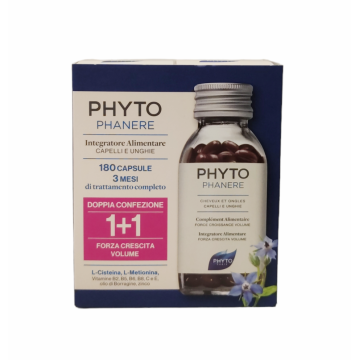 Phyto Phanere Integratore per Capelli e Unghie 180 Capsule 3 Mesi Trattamento Completo