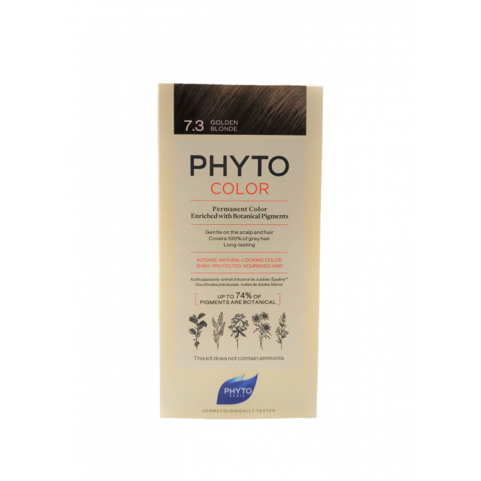Phytocolor 7.3 Colore Biondo Dorato Colorazione Permanente per Capelli 1 Kit - Non contiene ammoniaca e siliconi