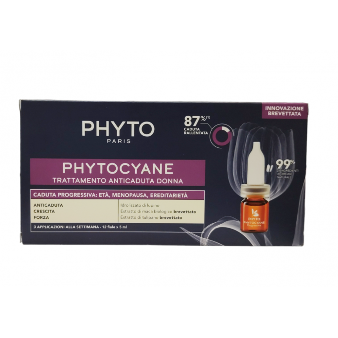 Phytocyane Trattamento Anti-Caduta Progressiva Capelli Donna 12x5 ml - Età menopausa ereditarietà