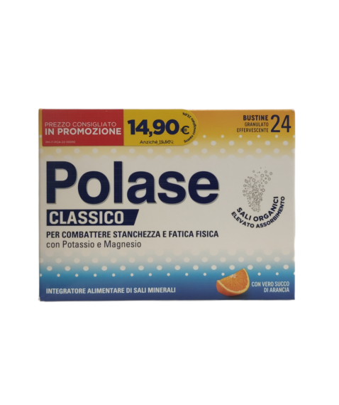 Polase Classico Arancia 24 Bustine - Integratore di sali minerali con potassio e magnesio