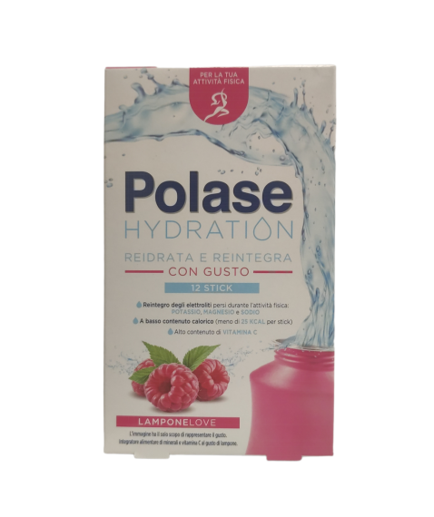 Polase Hydration Gusto Lampone Love 12 Stick - Integratore di minerali e Vitamina C