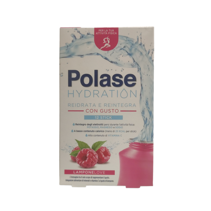 Polase Hydration Gusto Lampone Love 12 Stick - Integratore di minerali e Vitamina C