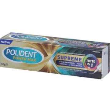 POLIDENT POWER MAX SUPREME Adesivo per protesi dentarie 40 grammi