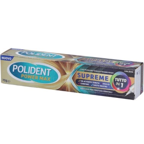 POLIDENT POWER MAX SUPREME 70 grammi Adesivo pe dentiere POLIDENT POWER MAX SUPREME 70 grammi Adesivo pe dentiere