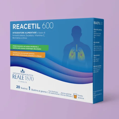 Reale 1870 Reacetil 600 20 Bustine - Integratore per il benessere delle vie respiratorie