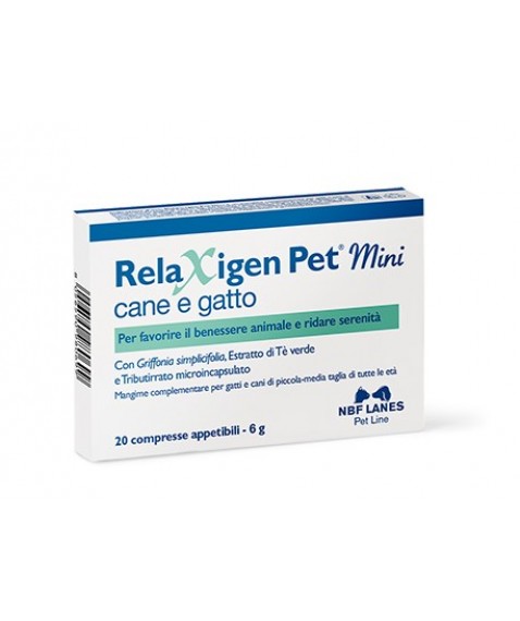 Relaxigen Pet Mini Cane e Gatto 20 Compresse - Per favorire il benessere animale e ridare serenità