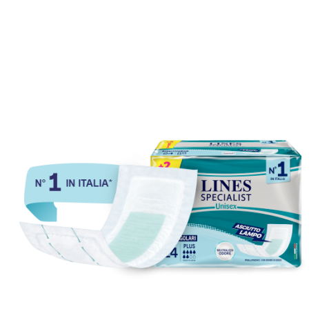 Lines Specialist Assorbenti Rettangolari PLUS Senza Barriera 30 Pezzi Lines Specialist Assorbenti Rettangolari PLUS Senza Barriera 30 Pezzi