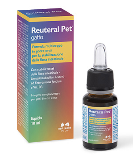Reuteral Pet Gatto Gocce 10ml per l'equilibrio intestinale