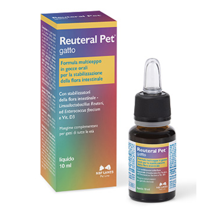 Reuteral Pet Gatto Gocce 10ml per l'equilibrio intestinale