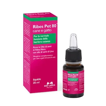 Ribes Pet 80 Cane e Gatto Gocce 25 ml - Per la normale funzione della barriera cutanea