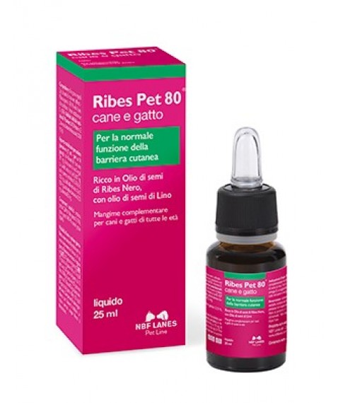 Ribes Pet 80 Cane e Gatto Gocce 25 ml - Per la normale funzione della barriera cutanea