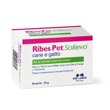 Ribes Pet Sollievo Cane e Gatto 60 Perle - Per la normale reattivit&agrave; cutanea