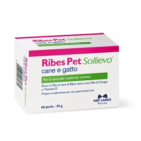 Ribes Pet Sollievo Cane e Gatto 60 Perle - Per la normale reattivit&agrave; cutanea