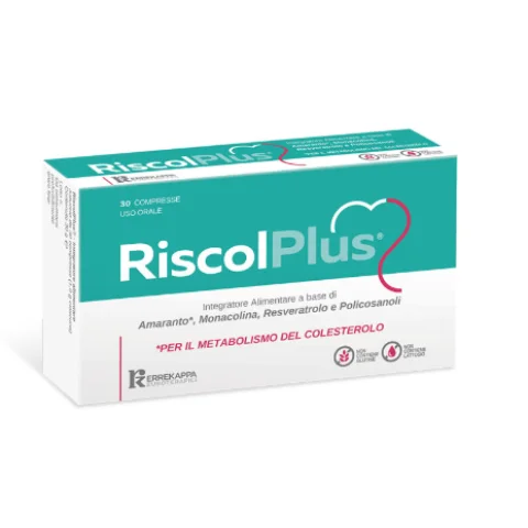 Riscol Plus Integratore per il metabolismo del colesterolo 60 compresse Riscol Plus Integratore per il metabolismo del colesterolo 60 compresse