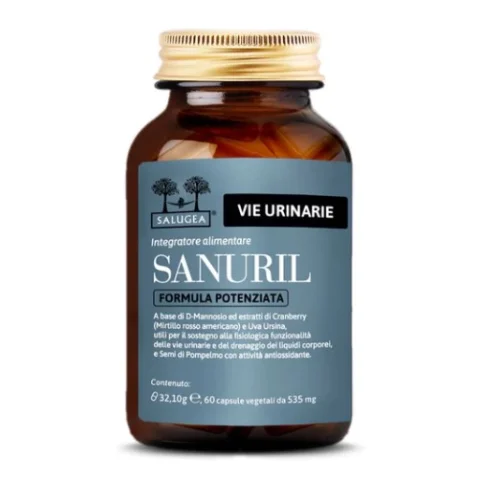 Salugea Sanuril Formula Potenziata 60 Capsule - Integratore per le vie urinarie