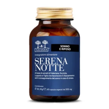 Salugea Serena Notte 60 Capsule - Integratore per dormire bene senza melatonina Salugea Serena Notte 60 Capsule - Integratore per dormire bene senza melatonina