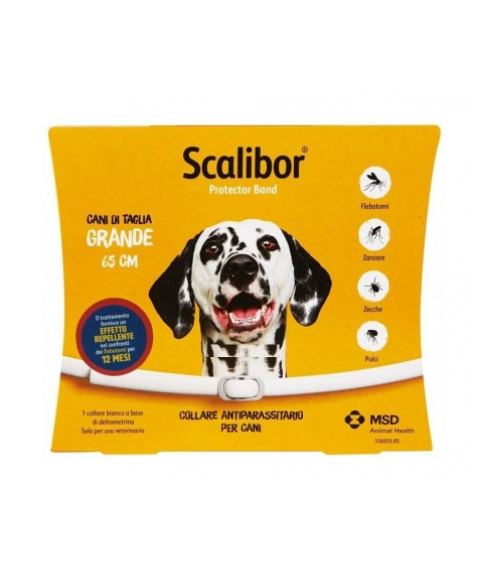 Scalibor Collare Protettivo Per Cani Taglia Grande 65 Cm Bianco - Antiparassitario per cani 