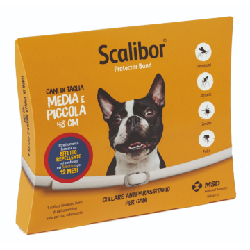 Scalibor Collare Antiparassitario Bianco 48 Cm Per Cani Taglia Media E Piccola Scalibor Collare Antiparassitario Bianco 48 Cm Per Cani Taglia Media E Piccola