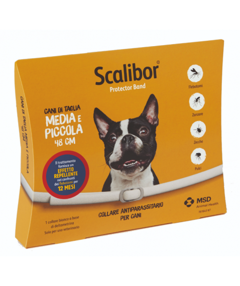 Scalibor Collare Antiparassitario Bianco 48 Cm Per Cani Taglia Media E Piccola
