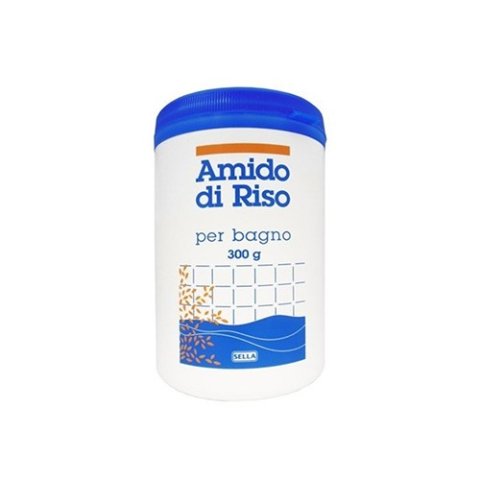 Sella Amido Di Riso Per Bagno Emolliente Idratante Barattolo 300g