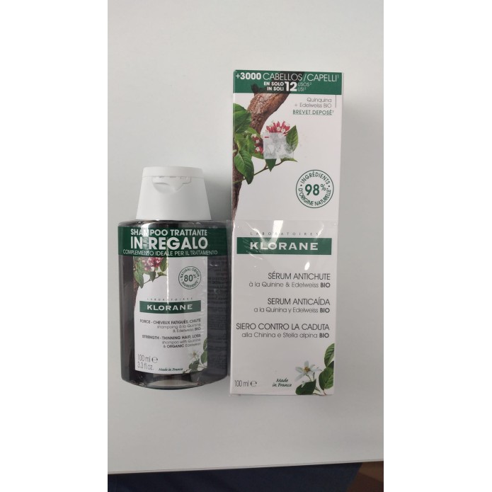 Klorane Siero anticaduta + Shampoo alla Chinina