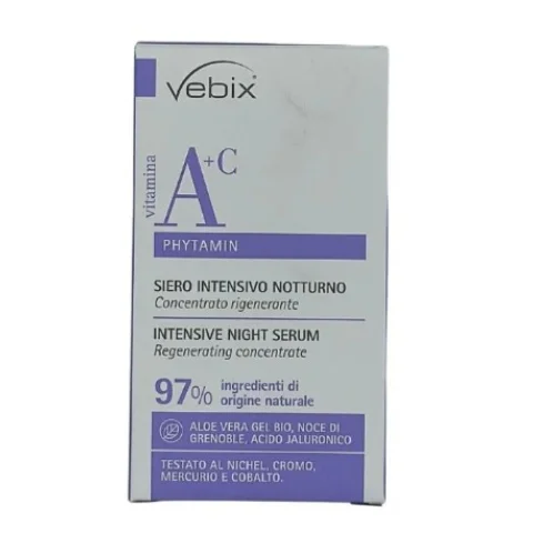 VEBIX PHYTAMIN SIERO INTENSIVO NOTTURNO CONCENTRATO RIGENERANTE VITAMINE A+C 30ml