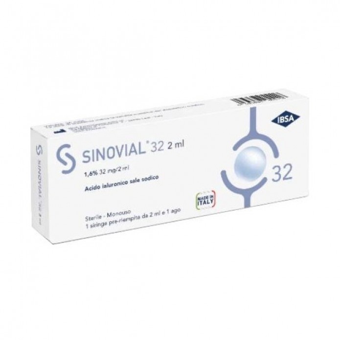 Sinovial 1,6% 32 mg/2 ml - Dispositivo visco-suppletivo delle articolazioni 1 siringa pre-riempita