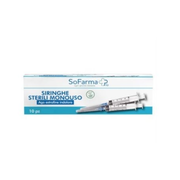 Siringhe sterili monouso 10ml 10 pezzi sofarma+