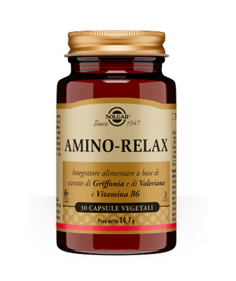 Solgar Amino Relax 30 Capsule Vegetali - Integratore alimentare per il buon umore e il rilassamento mentale