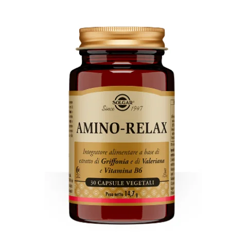 Solgar Amino Relax 30 Capsule Vegetali - Integratore alimentare per il buon umore e il rilassamento mentale