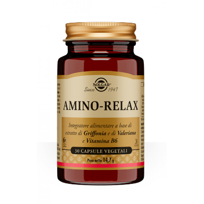 Solgar Amino Relax 30 Capsule Vegetali - Integratore alimentare per il buon umore e il rilassamento mentale