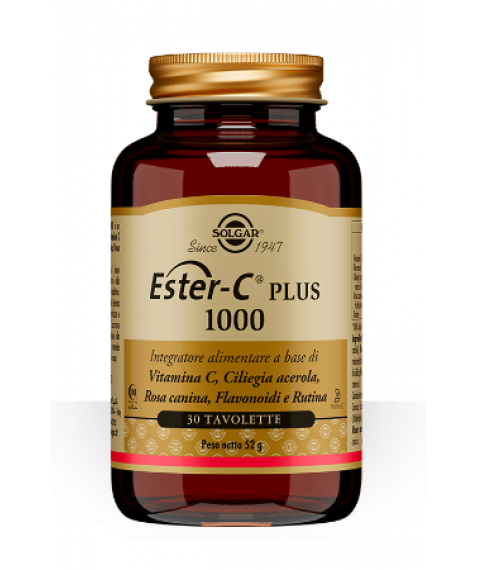 Solgar Ester C Plus 1000 30 Tavolette - Integratore alimentare a base di vitamina C non acida ad elevato assorbimento