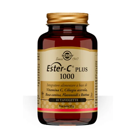 Solgar Ester C Plus 1000 30 Tavolette - Integratore alimentare a base di vitamina C non acida ad elevato assorbimento Solgar Ester C Plus 1000 30 Tavolette - Integratore alimentare a base di vitamina C non acida ad elevato assorbimento
