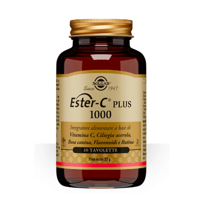 Solgar Ester C Plus 1000 30 Tavolette - Integratore alimentare a base di vitamina C non acida ad elevato assorbimento