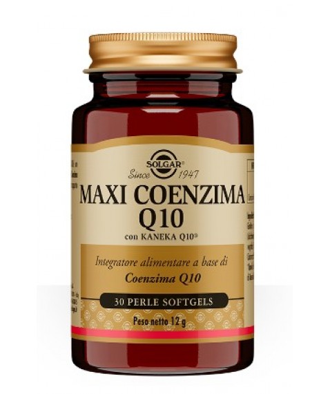 Solgar Maxi Coenzima Q10 30 Perle Softgel - Integratore Antiossidante 