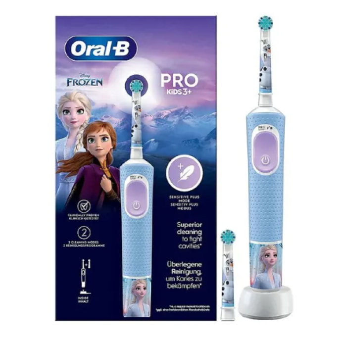 ORAL-B PRO KIDS 3+ SPAZZOLINO ELETTRICO DISNEY FROZEN + 1 TESTINA DI RICAMBIO