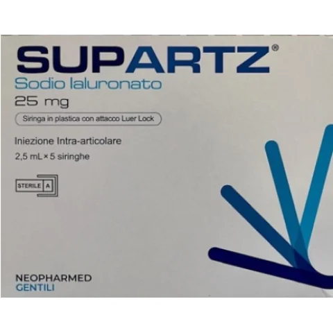 Supartz Iniezioni Intra-Articolari 5 Siringhe Preriempite da 2,5 ml