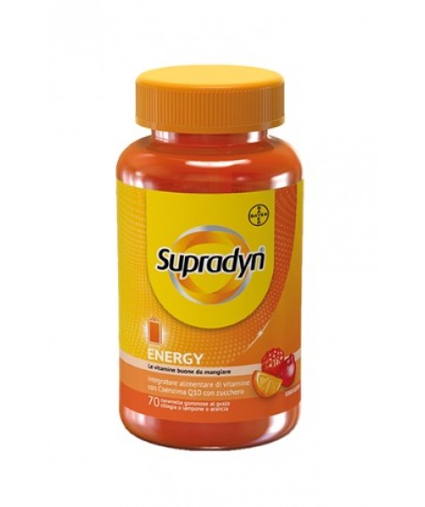 Supradyn Energy 70 Caramelle Gommose - Integratore alimentare di vitamine con Coenzima Q10 con zucchero