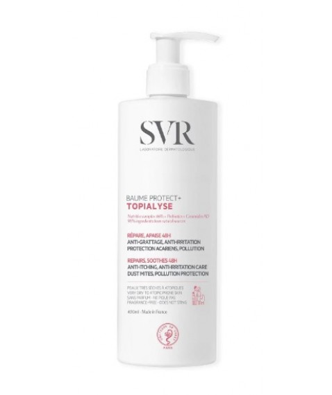 SVR Topialyse Baume Protect+ Balsamo Corpo 400 ml - Lenisce ripara e protegge la pelle soggetta ad allergie dalle aggressioni ambientali