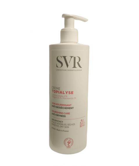 SVR Topialyse Crema New Viso e Corpo 400 ml - Trattamento nutriente anti-secchezza per pelle secca e sensibile