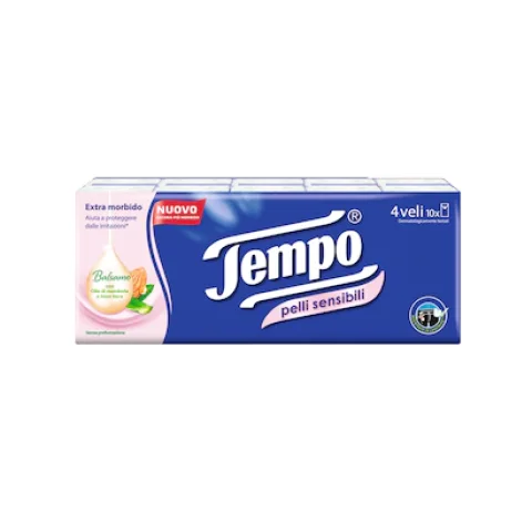 Tempo Fazzoletti Pelli Sensibili 10x9