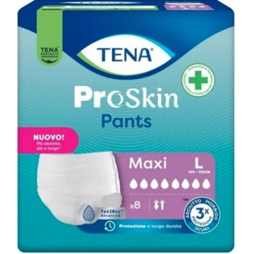 TENA PROSKIN PANTS Maxi 8 Pannoloni 100-1135 cm Taglia L