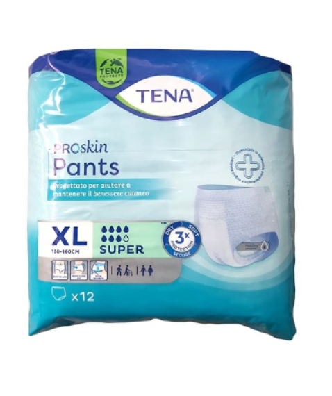 TENA PROSKIN PANTS Super Pannoloni Taglia XL 12 pezzi