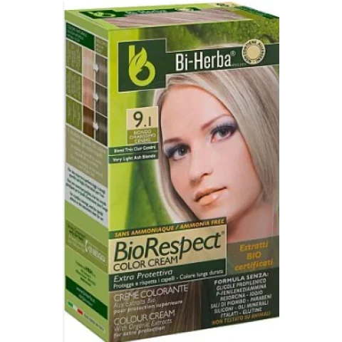 Bi-Herba Tinta per Capelli n.9.1 Biondo Chiarissimo Cenere