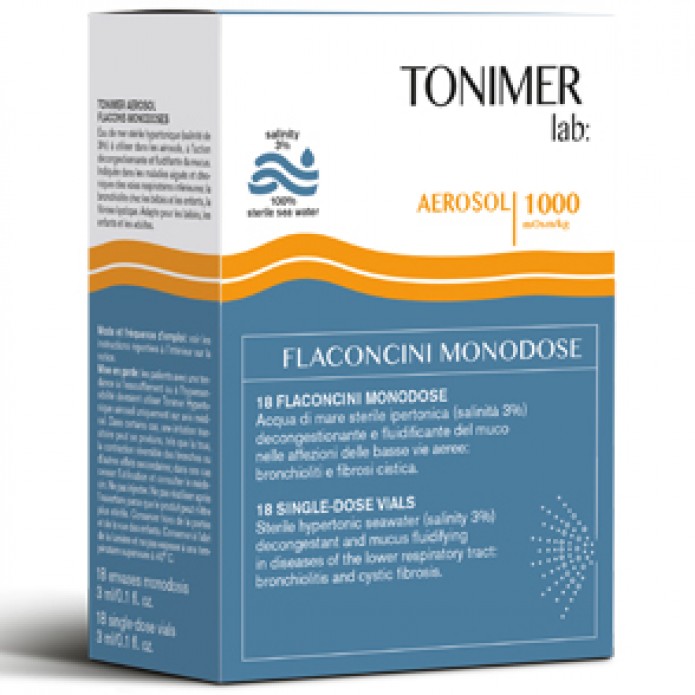 Tonimer Lab Hypertonic Aerosol 18 Flaconcini Monodose