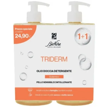 Triderm Olio Doccia Detergente Eudermico Bipacco 2x750 ml