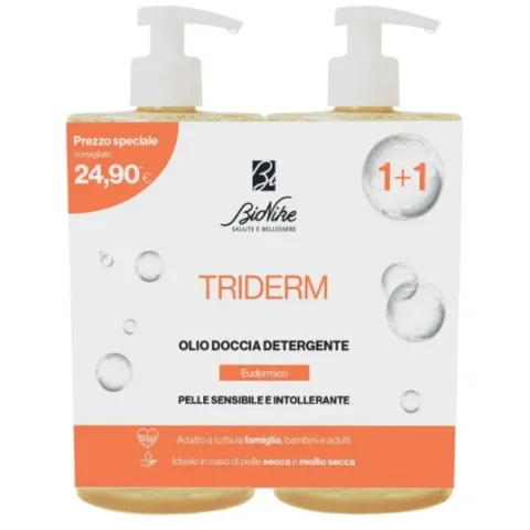Triderm Olio Doccia Detergente Eudermico Bipacco 2x750 ml